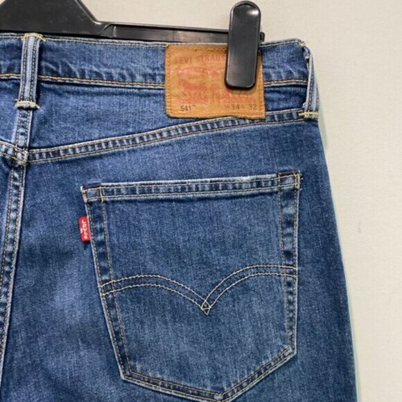 Levi's Straight Leg Blue Jeans Size 34 - Picture 10 of 15